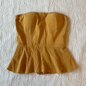 Bebe Nwot XS Corset Bustier Top Mustard Yellow Color Y2K